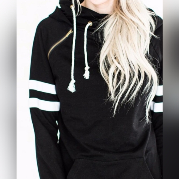 GORGEOUS Naketano style double hood lightweight hoodie. - Picture 5 of 5